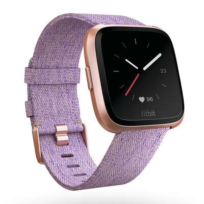 

Fitbit Versa Sports Smart Watch Fitness Waterproof Automatic Workout Recognition Music Storage Call Message SMS WeChat Reminder Weaving Strap Special Lavender