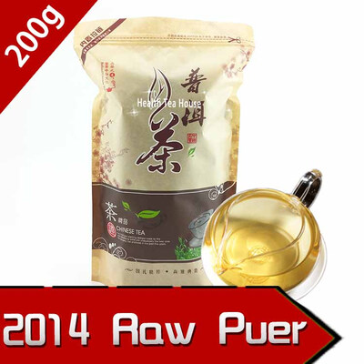 

ON SALE 2014 Pu-erh Raw Tea Puerh Pu er Tea Slimming Beauty Organic Health Green Tea Puer Tea Sheng Cha For Lose Weight 200g Age