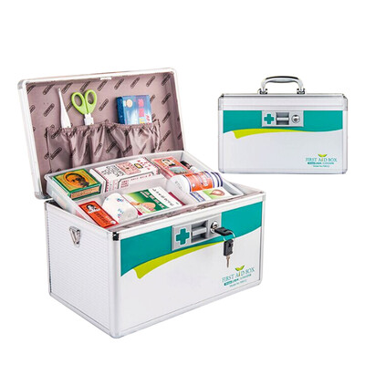 

Vilscijon Wei Jian medical box home multi-function storage box aluminum alloy medicine box sealed box medical box medical box 12 inches 3321