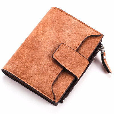 

Woman Wallet Short Credit Card Holder Wallet Women Coin Pocket Zipper Poucht Leather Wallet Interior Zipper Pocket