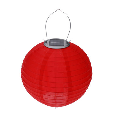 

Energy-saving Solar hanging Chinese Lantern for Wedding Party balconies Decor RED