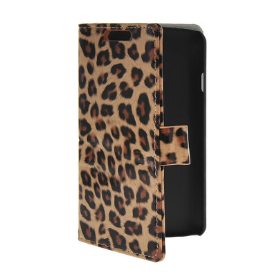 

MOONCASE Slim Leather Side Flip Wallet Card Slot Pouch Stand Shell Back ЧЕХОЛ ДЛЯ LG F70 Leopard