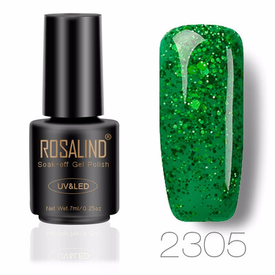 

ROSALIND Gel 1S 7ML Color Diamond Series Glitter Nail Gel Polish UV LED Soak-Off Nail Art Base Top Coat Needed gel lacquer