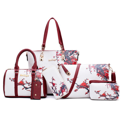 

New National Style Printed Mother Bag Five Sets Of Diagonal Shoulder Handbag Tide Bag