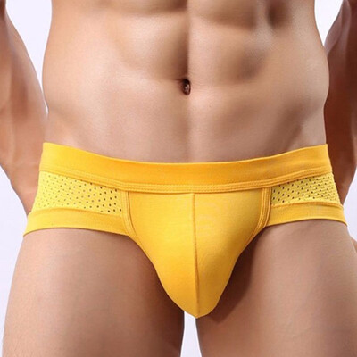 

Mens Low-Rise Modal Underpant Soft Silky Breathable Triangle Underwear Brift