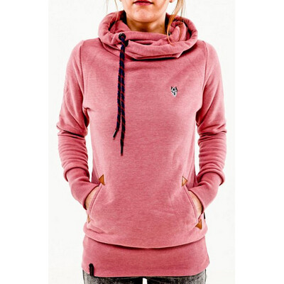 

Fashion hooded long-sleeved hooded sweater embroidered pocket