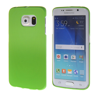 

MOONCASE Hard Rubberized Rubber Shell Back Protective Case Cover for Samsung Galaxy S6 Edge Green