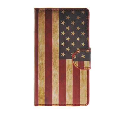 

MOONCASE U.S American Flag Leather Side Flip Wallet Card Slot Stand Pouch ЧЕХОЛ ДЛЯ Microsoft Lumia 532