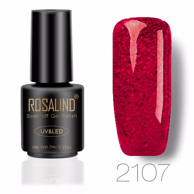 

ROSALIND Gel 1S 7ML Color Diamond Series Glitter Nail Gel Polish UV LED Soak-Off Nail Art Base Top Coat Needed gel lacquer