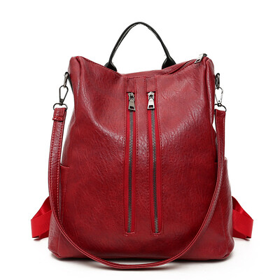 

HANEROU Anti Theft Backpack Women Vintage School Bags Для девочек-подростков Женские кожаные рюкзаки 2018 Новый Sac A Dos Femme En Cuir