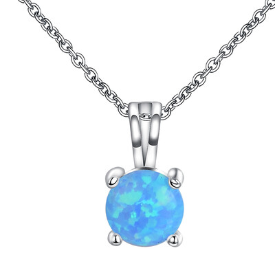 

Yoursfs Simulated Opal Necklace For Women Halo Stylish Simply Beautiful RoundHeart Solitaire Necklace