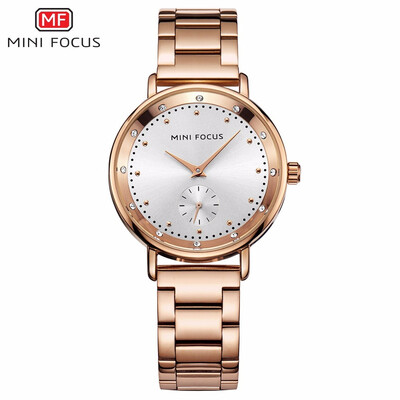 

MINI FOCUS Brand Fashion Stainless Steel Strap Women Quartz Watch MF0037L