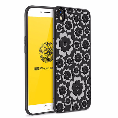 

Goowiiz Fashion Phone Case For OPPO R9 PLUS 3D Relief Flower Ultrathin Soft TPU Full Protection