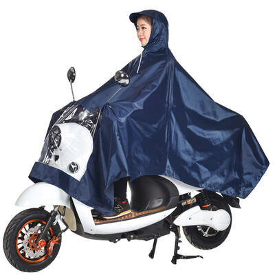 

Red leaf umbrella thickening single raincoat electric car poncho motorcycle big hat men&women adult riding battery car rainc