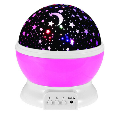 

LED Rotating Star Projector Novelty Lighting Moon Sky Rotation Kids Baby Nursery Night Light Battery Operated Emergency Lamp hot