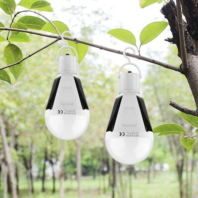 

LED Rechargeable Solar Night light E27 220V Charge Sensor lamp 7W 12W Waterproof Outdoor Camping Tent Emergency Bulb