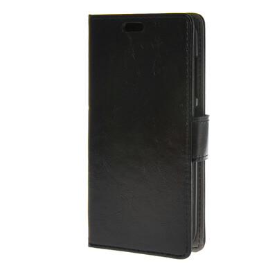 

MOONCASE Гладкая кожа PU кожаный чехол бумажник флип карты отойти чехол для Huawei Ascend Y520 Черный