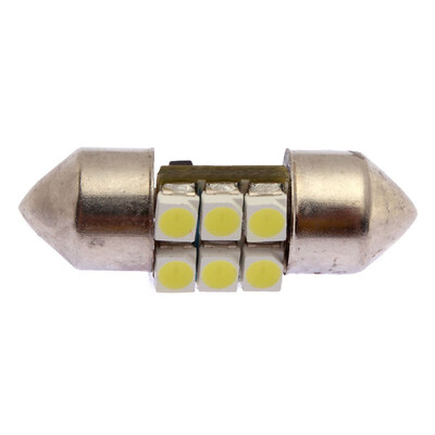 

Купола автомобиля 6 3528-SMD светодиодные лампы свет интерьер гирлянда Лампа 27мм Белый высокое качество 82854