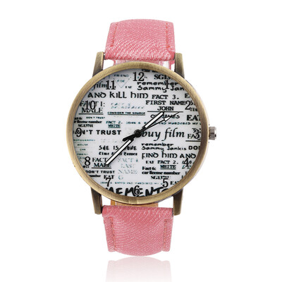 

Men Women Fashion Analog Classic Graffiti Casual Cowboy Quartz Wrist Watch