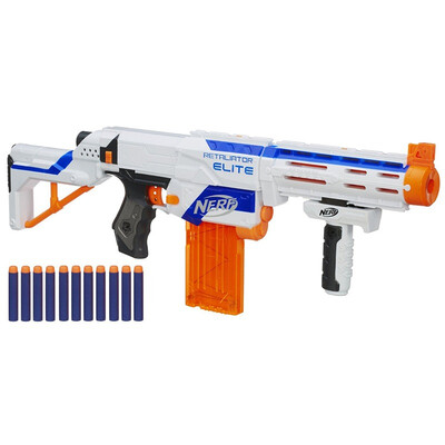 

Hasbro (Hasbro) NERF Тепло мягкая пуля прицел элитной скорость серии передатчик (оранжевая и черные и белые) Открытые Игрушки A0713