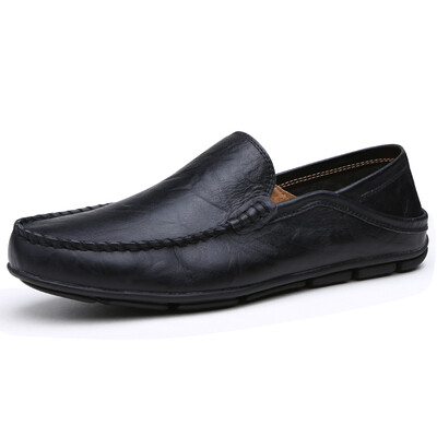 

Men Folded Two Way Wearing Leather Slip On Driving Casual Loafers Shoes