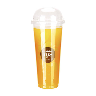 

OTOR 500ml660ml Disposable Juice Cups with Lids PP Clear Cup for Hot & Cold Drinks Iced Coffee Bubble Boba Smoothie 100pcs