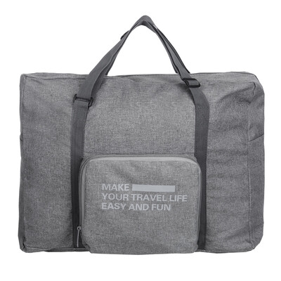 

Space excellent goods travel storage bag clothing sorting bag folding handbag gray