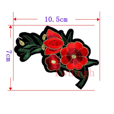 

1 Pcs Top Patches Red Rose Flowers Patch 3D Sticker Embroidery Motif Sequined Applique Badge Children Women DIY Clothing Patch