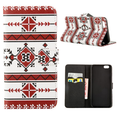 

MOONCASE Case for iPhone 6 Plus (5.5") Flip Leather Wallet Card Slot Foldable Stand Feature Case Cover [Pattern series] /a19