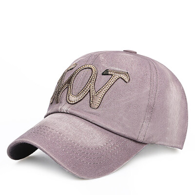 

Guttavalli Women Men Fashion Cotton Baseball Hats Summer Sunscreen Letters Embroidery Caps Soft Leisure Adjustable Sunhats