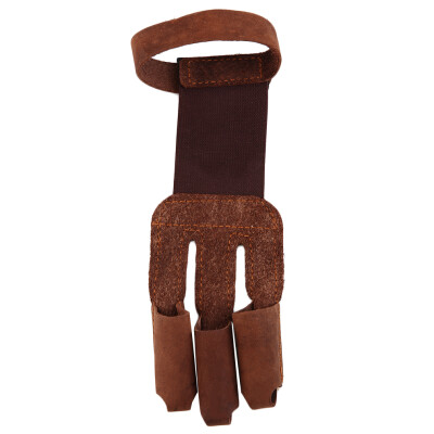 

Archery Protect Glove 3 Fingers Pull Bow arrow Leather Shooting Gloves