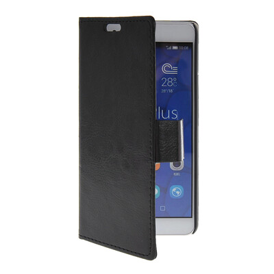 

MOONCASE Slim Leather Side Flip Wallet Card Slot Pouch with Kickstand Shell Back Case Cover for Huawei Honor 6X Black