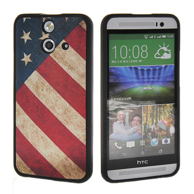

MOONCASE Cute Pattern Soft Flexible Silicone Gel TPU Skin Shell Back ЧЕХОЛ ДЛЯ HTC One E8