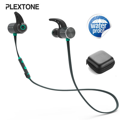 

Plextone BX343 Sport Беспроводная Bluetooth-гарнитура IPX5 Водонепроницаемая батарея с двумя аккумуляторами 8 часов Воспроизведение для iphone huawei xiaomi