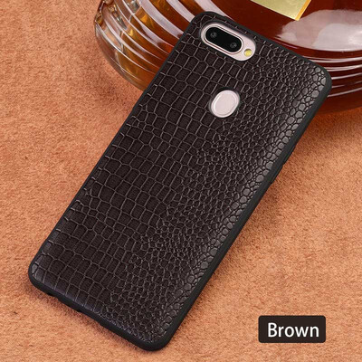 

Genuine Leather Phone Case For OPPO R11s Plus Crocodile texture Back Cover For R9 R9s Plus Cases