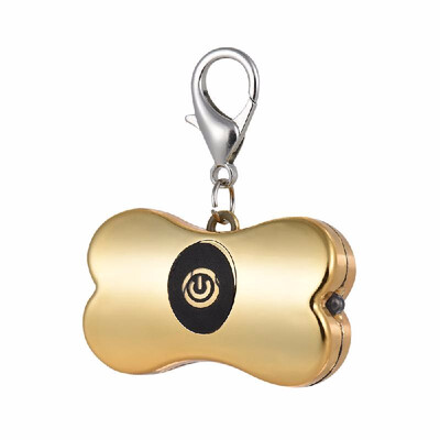 

LED Dog Cat Pet Collar Light Pendant Clip-on Bone-shape Dog Blinking Safety Night Walking Lights Keychain