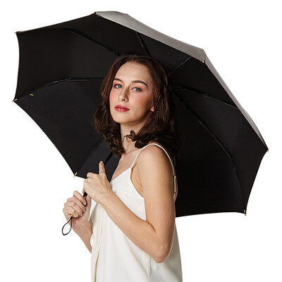 

Hong Kong BANANA small black umbrella tri-fold double umbrella small black umbrella sunscreen UV umbrella parasol black