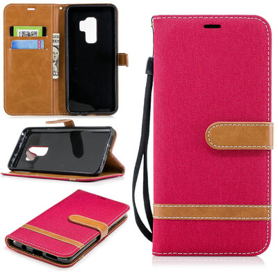 

BEFOSPEY Mixed Colors Denim PU LeatherSoft TPU Card Slot Stand Wallet Case For Samsung Galaxy S9201862