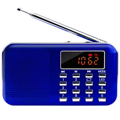

Kuailexiangban L-218 portable card radio MP3 player mini card speaker audio subwoofer LED lighting