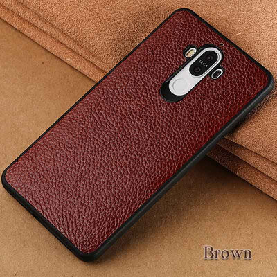 

Genuine Leather Phone Case For Huawei Mate 9 Pro Case Litchi Texture Back Cover For Mate 10 P10 Plus Case