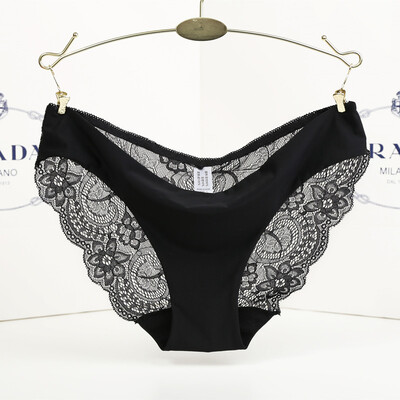 

Quality Ice Silk Fabric Ultra-Thin Lace Sexy Underwear Women Seamless Panties For Women Sexy Briefs Women