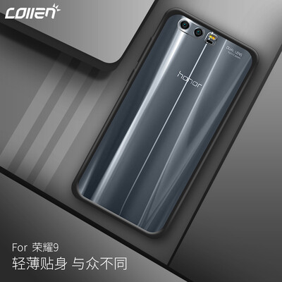 

Collen Huawei Glory 9 Mobile Shell слава 9 Обложка Мобильный телефон Антибликовая оболочка Мягкая и твердая Прозрачная Вся упаковка Crystal color Black