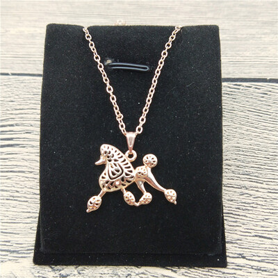 

New Poodle Movement Necklace Trendy Style Poodle Movement Pendant Necklace Women Fashion Pet Jewellery Animal Dog Jewellery