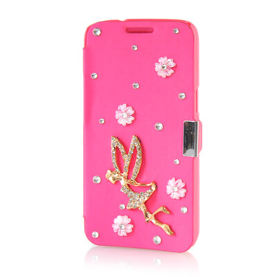 

MOONCASE Luxury Flower Crystal Leather Side Flip Wallet Pouch ЧЕХОЛ ДЛЯ Samsung Galaxy Express 2 G3815