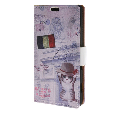 

MOONCASE Case for Sony Xperia Z4V Leather Flip Wallet Style Card Holder and Kickstand Case Cover [Cute Pattern] Design / a02