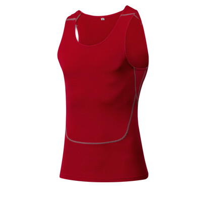 

Elastic Quickly Dry Sports TankTop Training T Shirt Men Workout Gym Running Vest