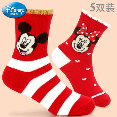 

Disney childrens socks cotton baby socks 3-5 spring&autumn thin boys&girls cotton socks 7-9 years old luck socks D00309M 14-16cm