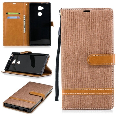 

BEFOSPEY Mixed Colors Denim PU LeatherSoft TPU Card Slot Stand Wallet Case For Sony Xperia XA2 Ultra 60"2018
