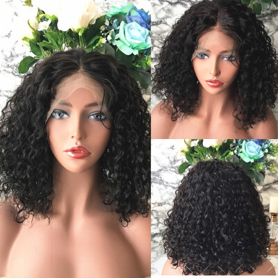 

150 density Bob Lace Front wig Brazilian 150 density water wave bob wigs for black women human hair wigs Pre Plucked Hairline ba