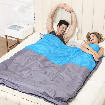 

Arctic wolf BeiJiLang couple double sleeping bag widened thick warm outdoor camping indoor lunch break adult double cotton BJL-218 sleeping bag blue 28kg